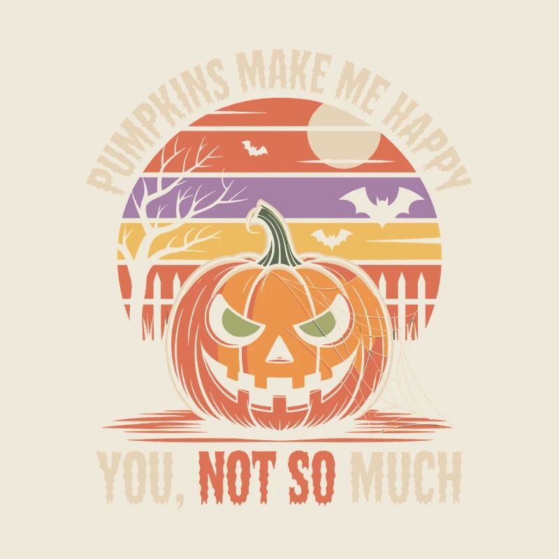 Design drôle d’Halloween avec citrouille