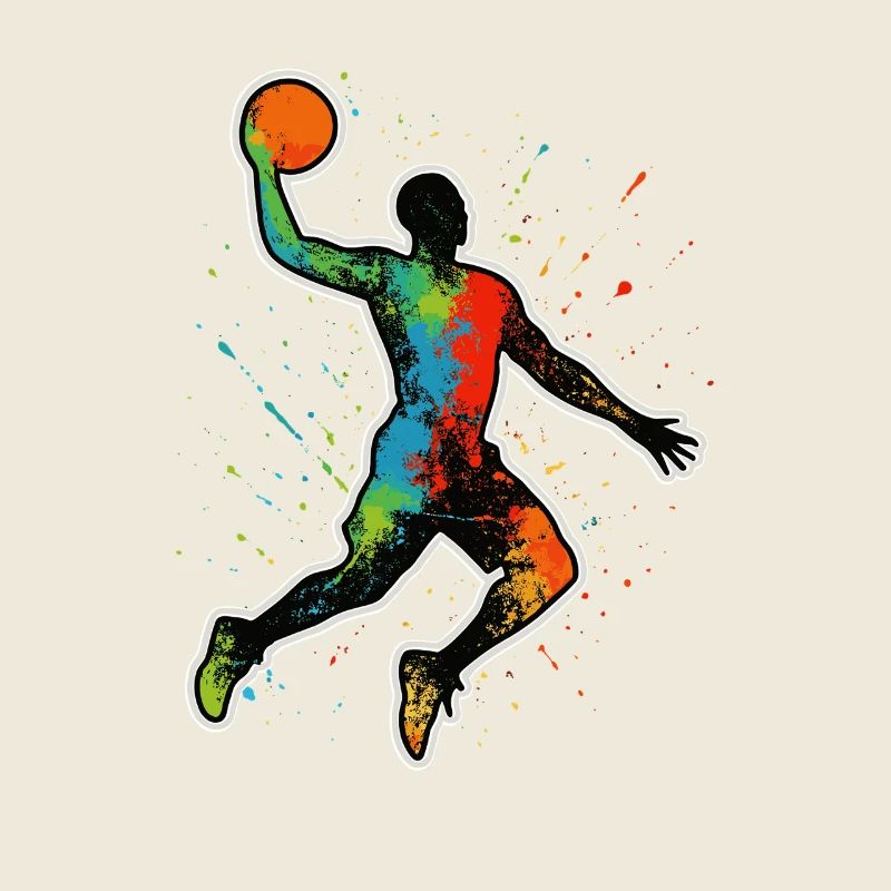 Basketball Splash Dunk – Farbexplosion in Bewegung