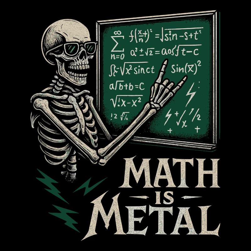 Math est une jupe de tableau noir squelette en métal
