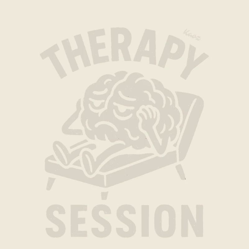 Brain with headache in therapy session
