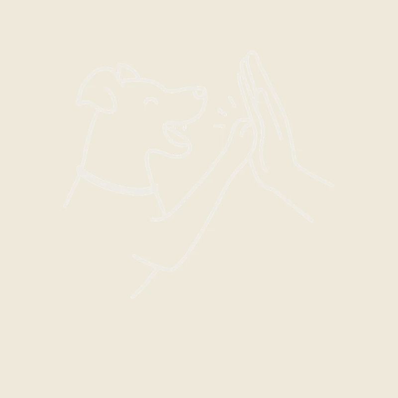 Dog High Five – Minimalist & Cute