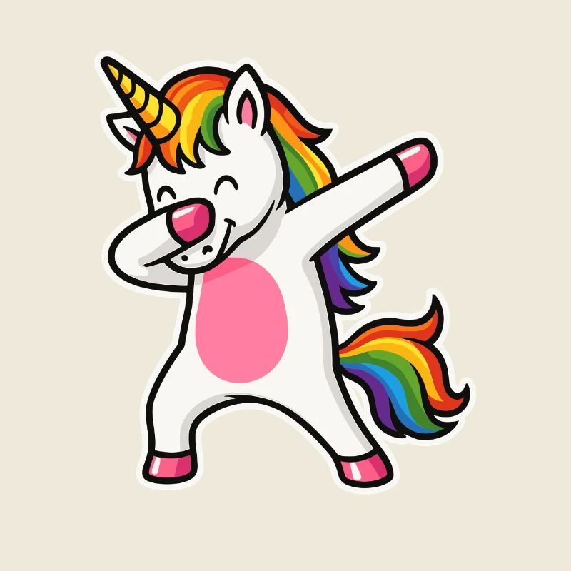 Dabbing Einhorn – Regenbogenpower & Spaß