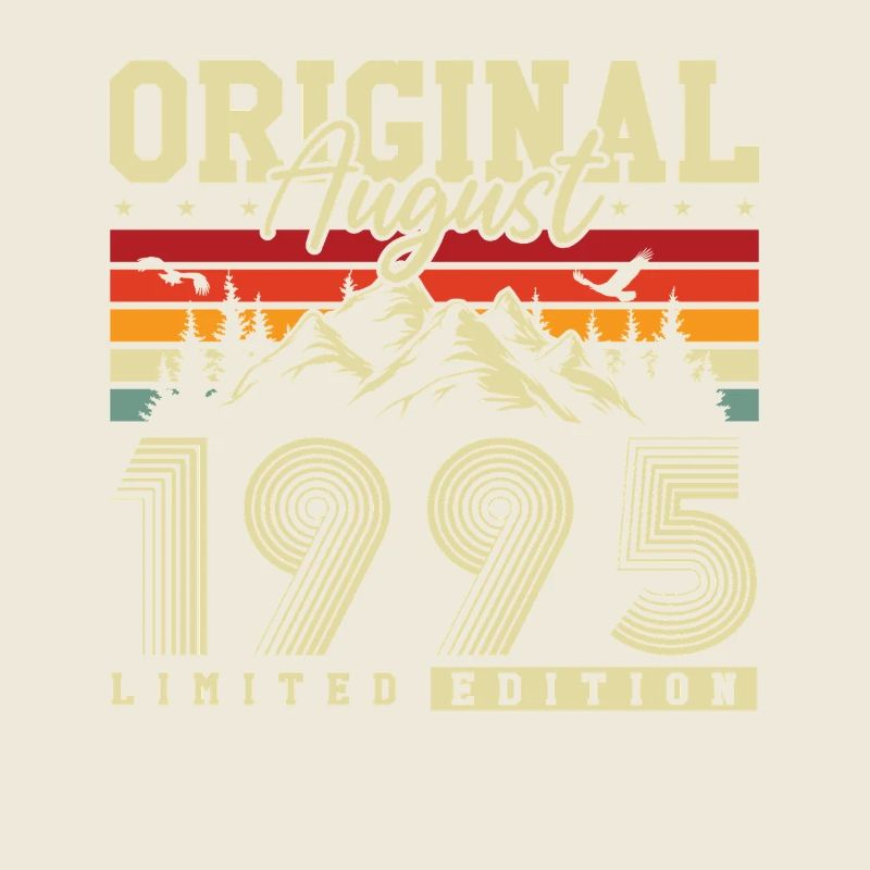 Original août 1995 Vintage Anniversaire Rétro