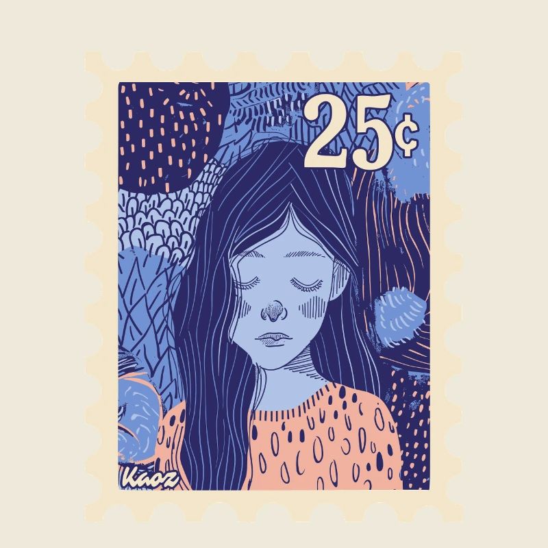 Fille aux cheveux longs au look rétro