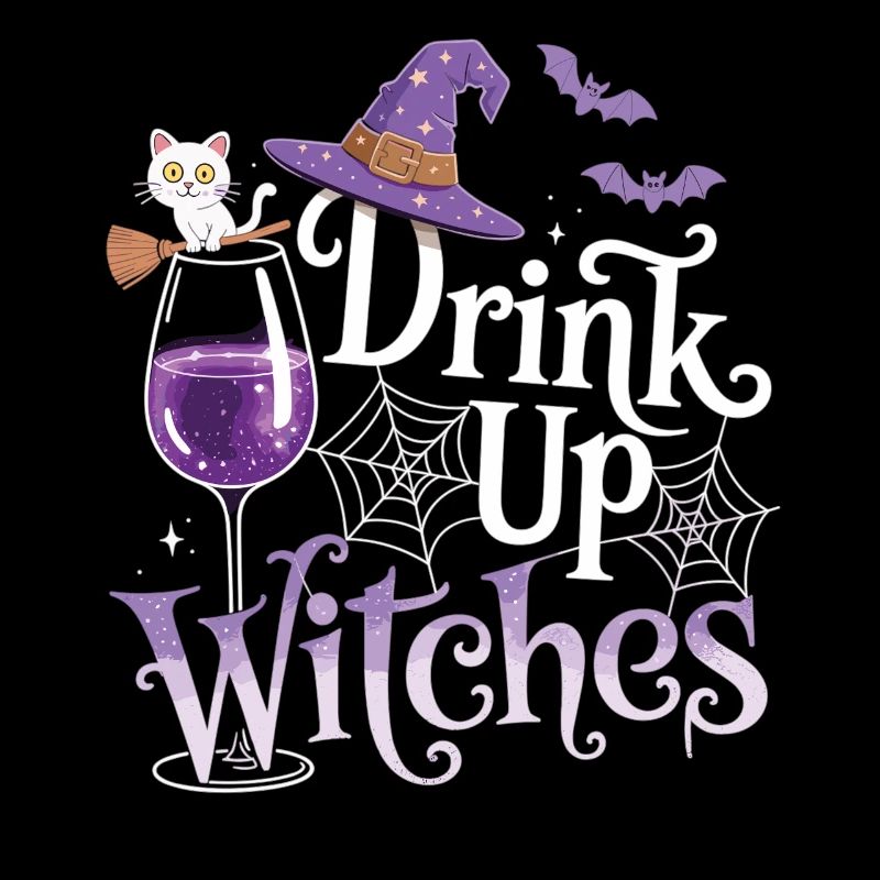 Drôle de sorcière avec du vin – Look de fête