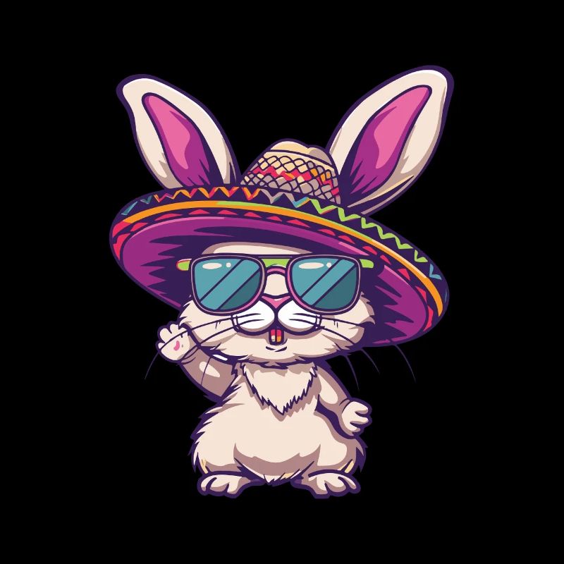 Lapin Bande Dessinée Drôle Sombrero