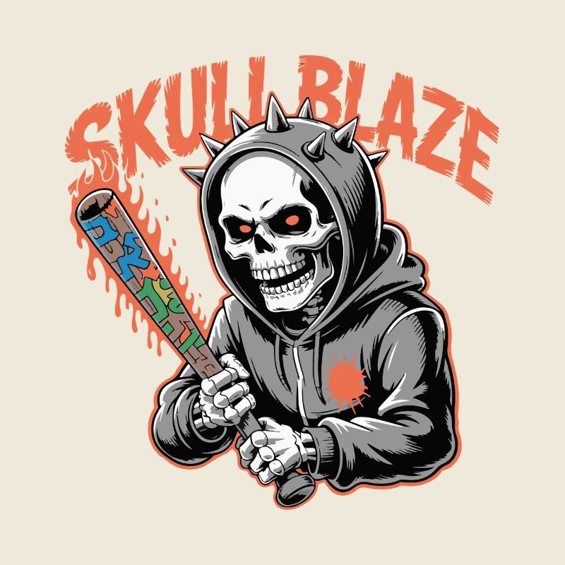 SKULL, MENACING SKELETON