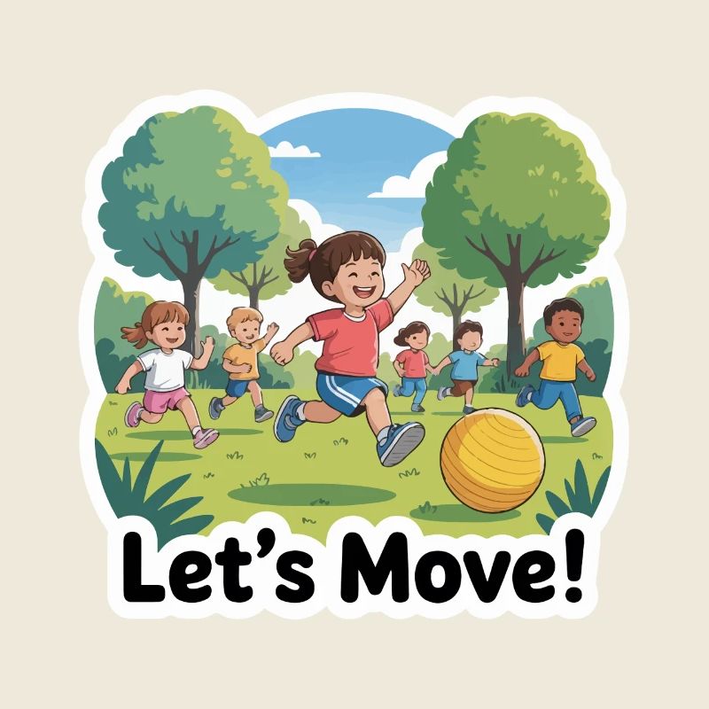 CHILDREN EXERCISING. LET S MOVE