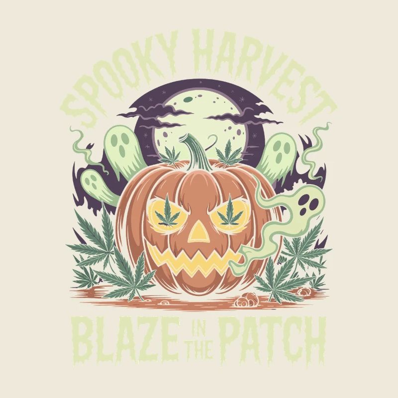 Funny Cannabis Pumpkin