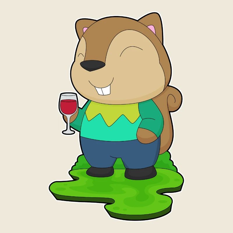 Squirrel Red Wine