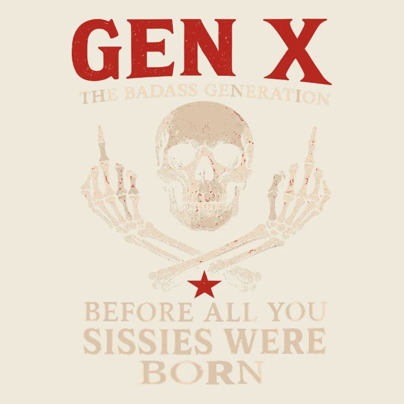 Gen X Skull Oldschool Legend