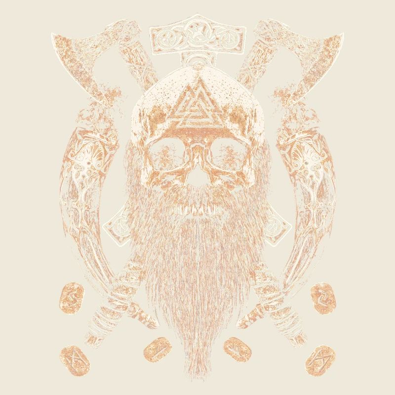 Valhalla Siegel Wikinger Schädel Skelett Goth