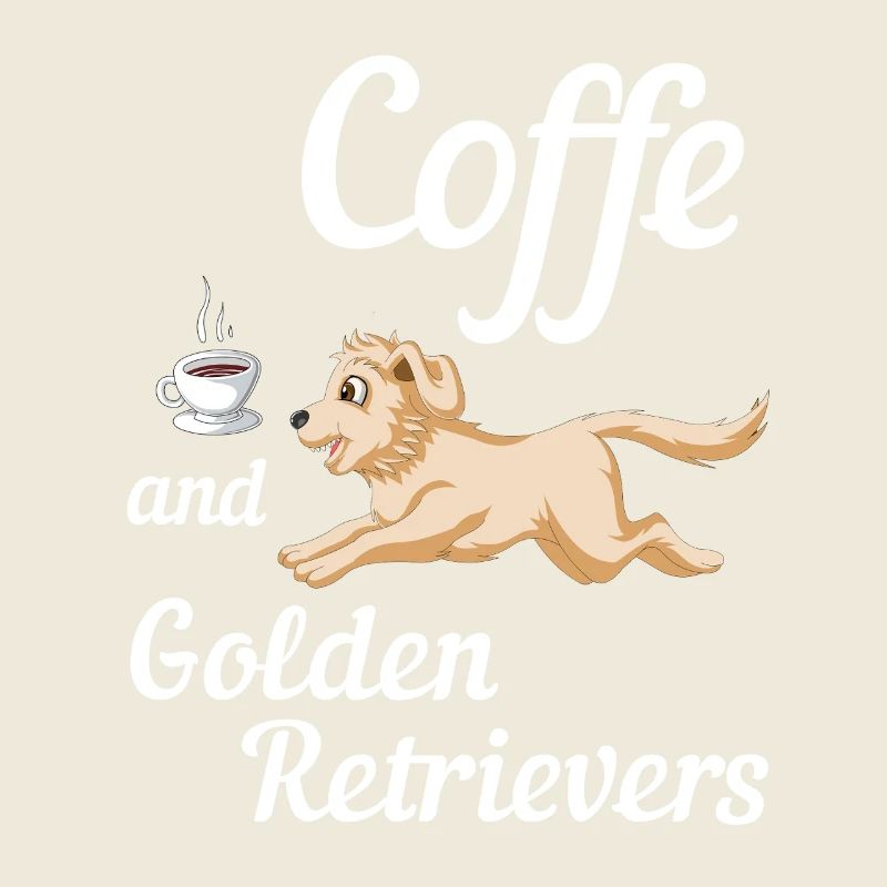 Golden Retriever Coffee Lover Design