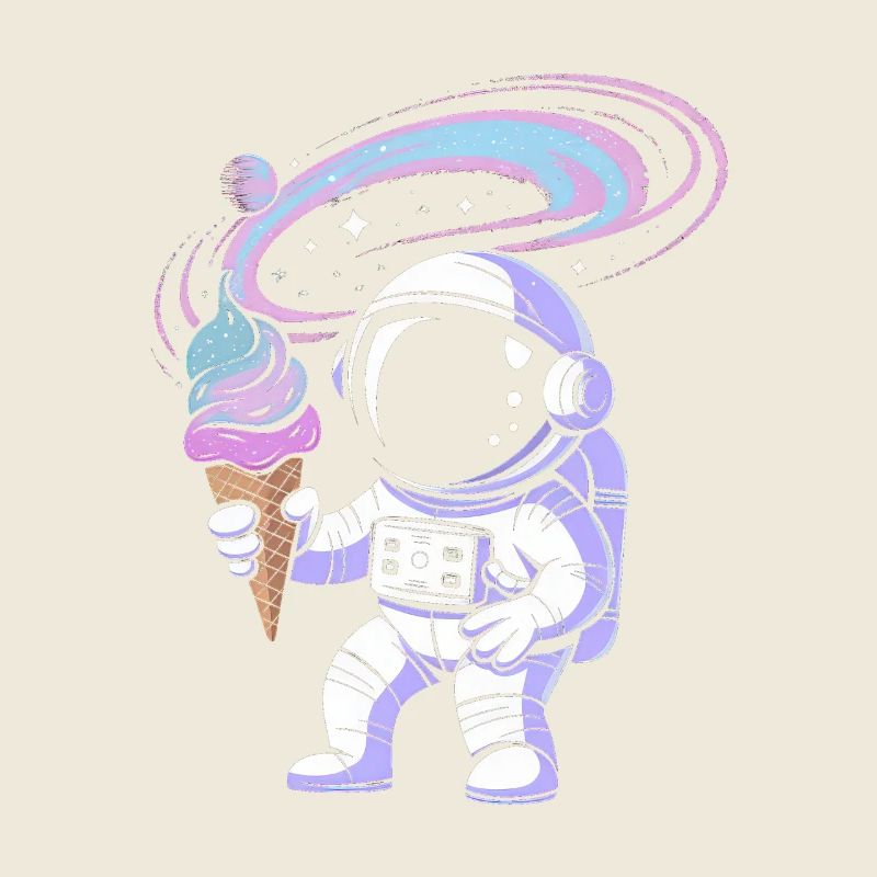 Weltraum-Astronaut mit Eis