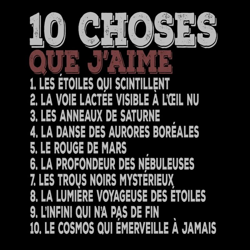 10 choses que j’aime Passion Astronomie & Univers