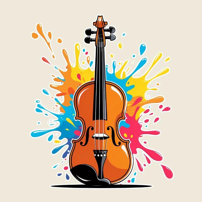 Conception artistique de violon vibrante