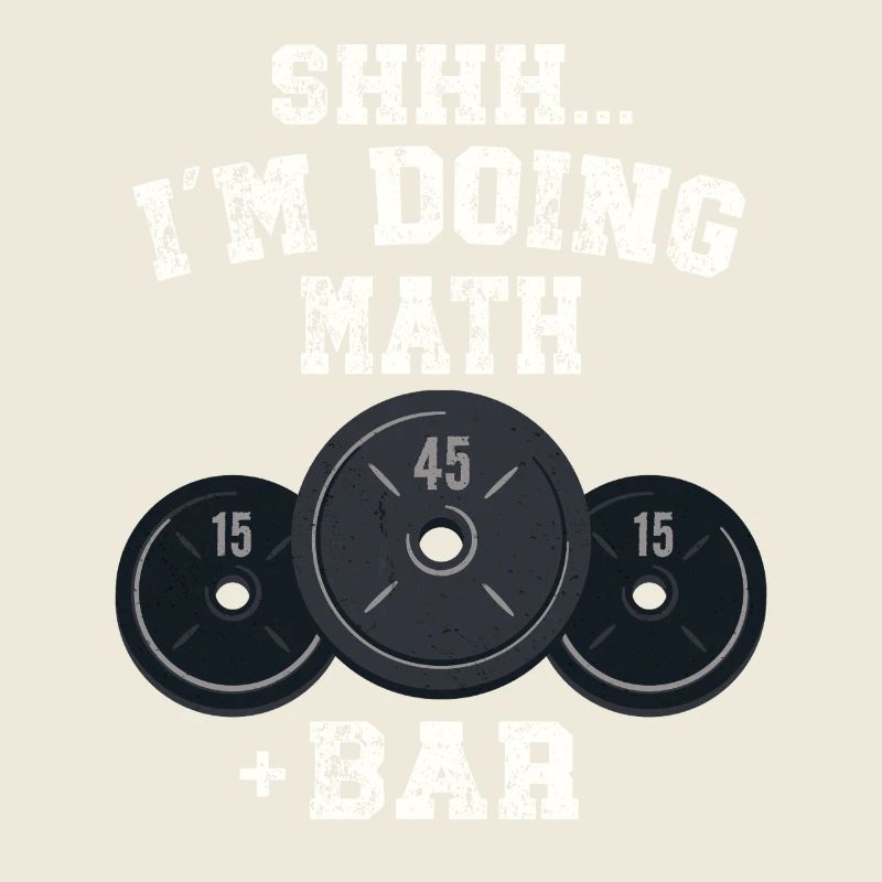 Chut, je fais des exercices de musculation avec des barres de poids mathématiques