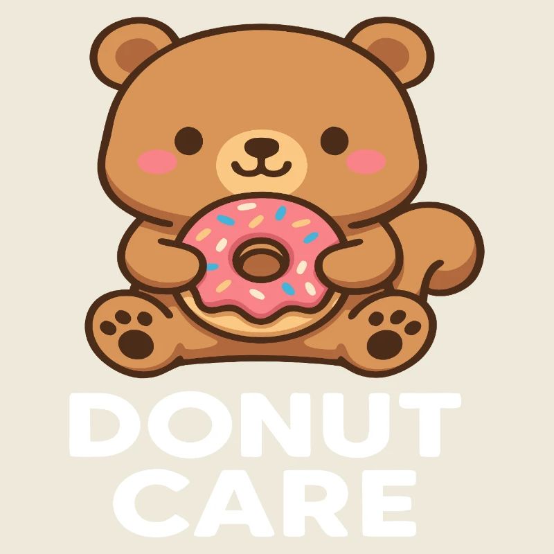Kuscheller Bär mit Donut-Accessoire