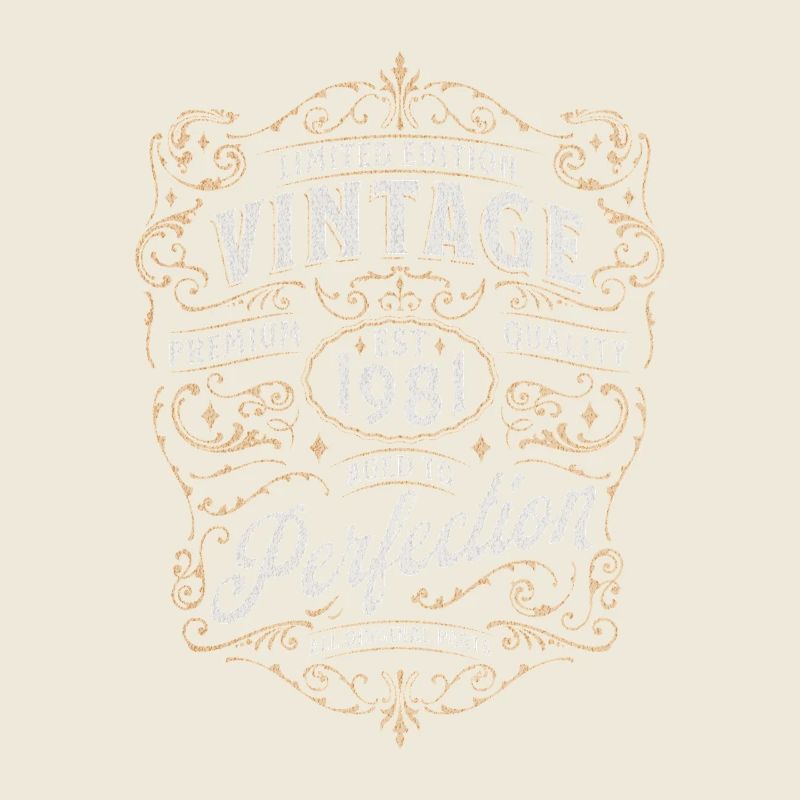 Vintage Anniversary Design 1981