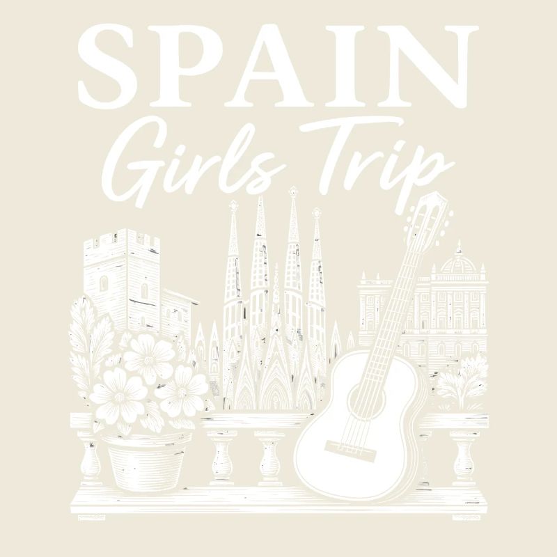 Spanien Reise Mädchen Gitarren Silhouette