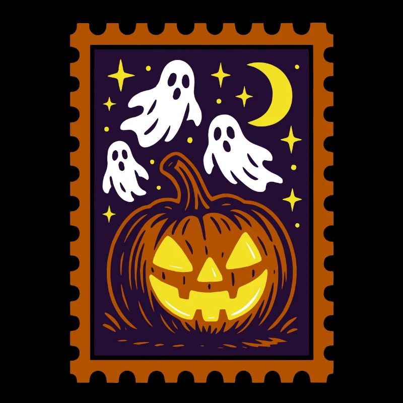 Fantôme, Costume de fête d’Halloween - Timbre-poste