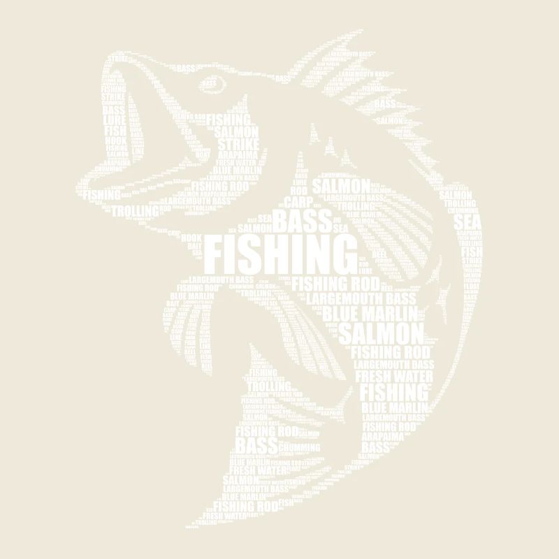 Mot Pêche Art Cadeau Design