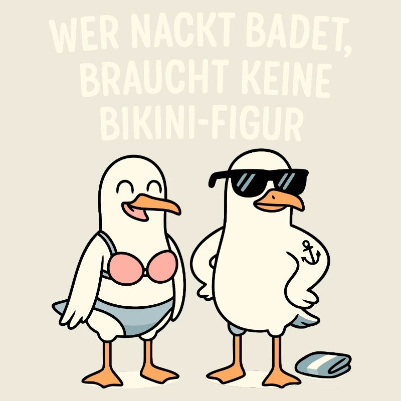 Nude Bathing Bikini Figure Saying