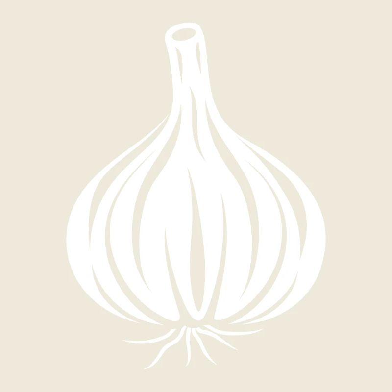 Garlic silhouette black and white