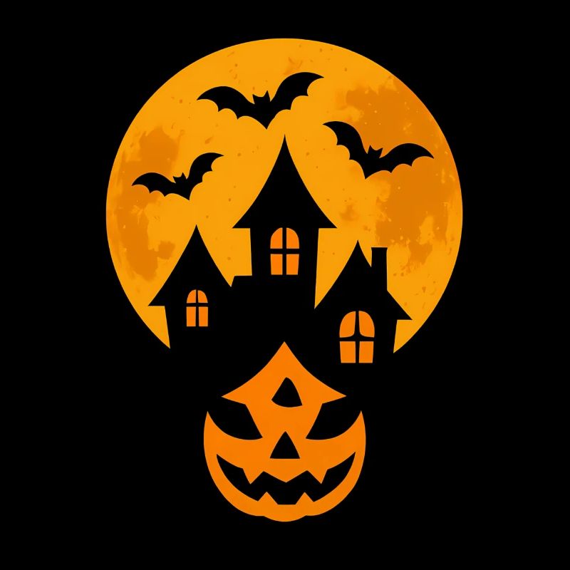 Orange Moon House Halloween