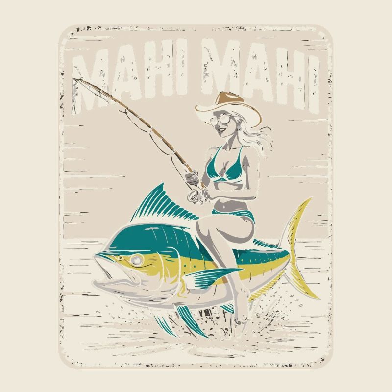 Mahi Mahi Beach Angler Rétro