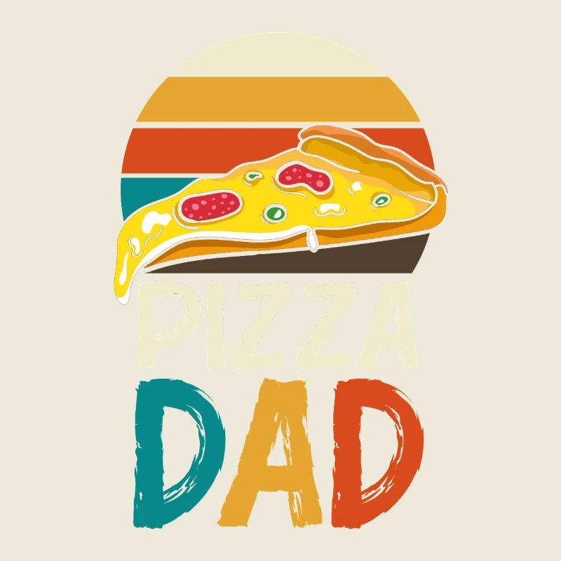 Logo rétro de Pizza Dad