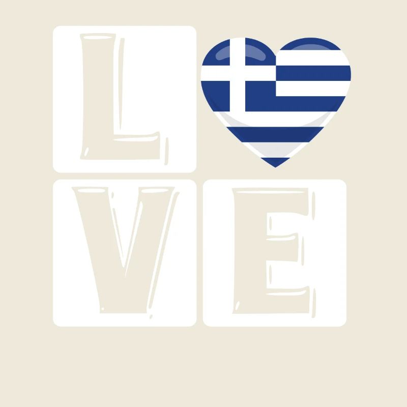 Amour Grèce Coeur Drapeau