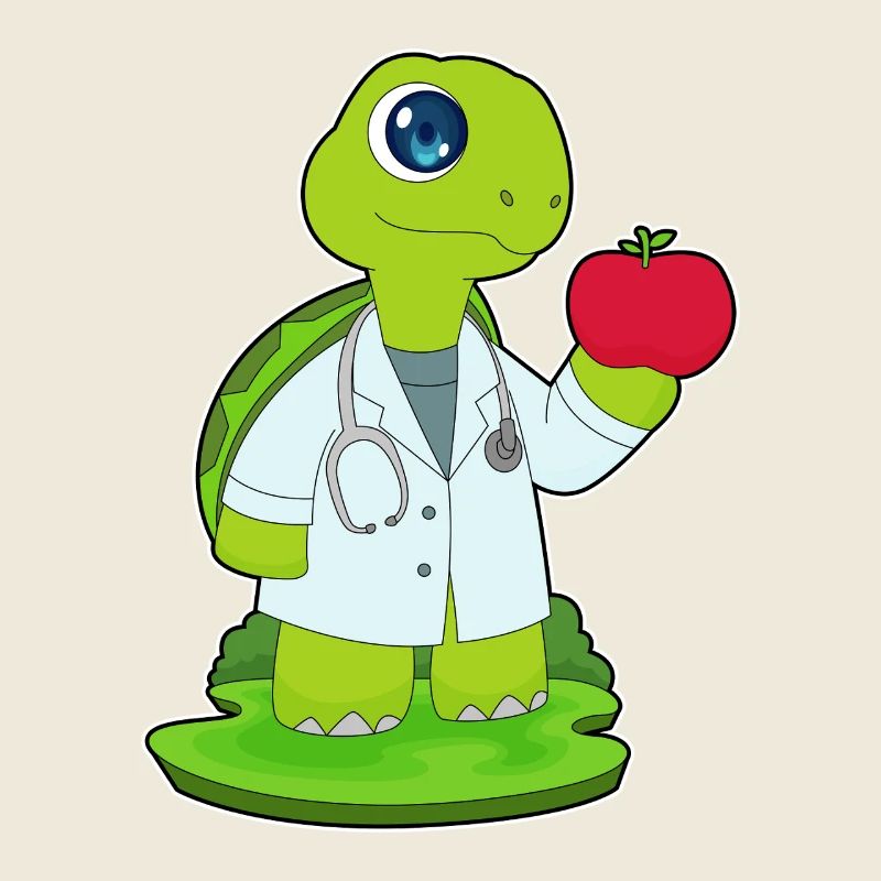 Schildkröte Arzt Stethoskop