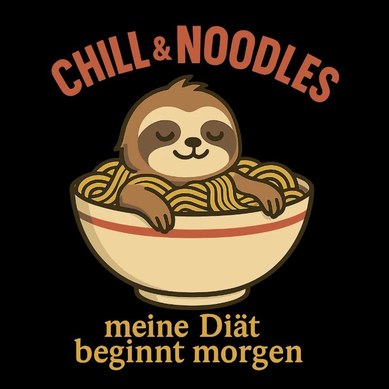 Chill Noodles Sloth Design