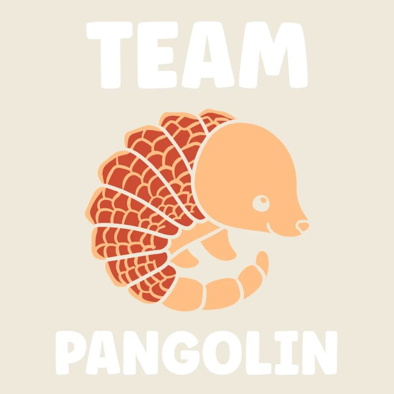 Team Pangolin Illustration Vintage