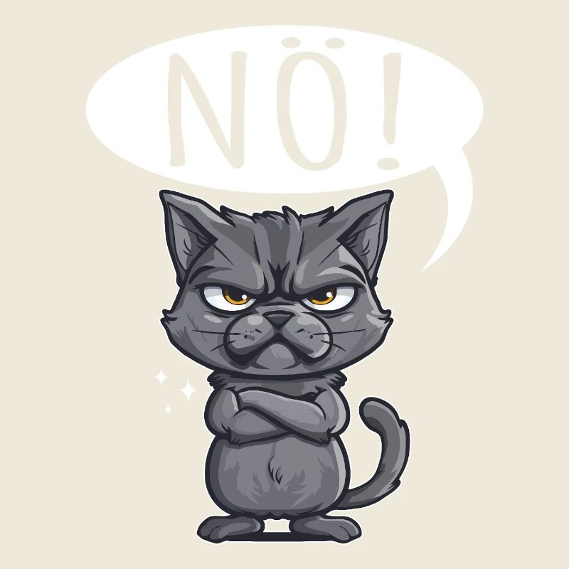 Nö Einfach Nö No Nein Katze Kater Lustig Spruch