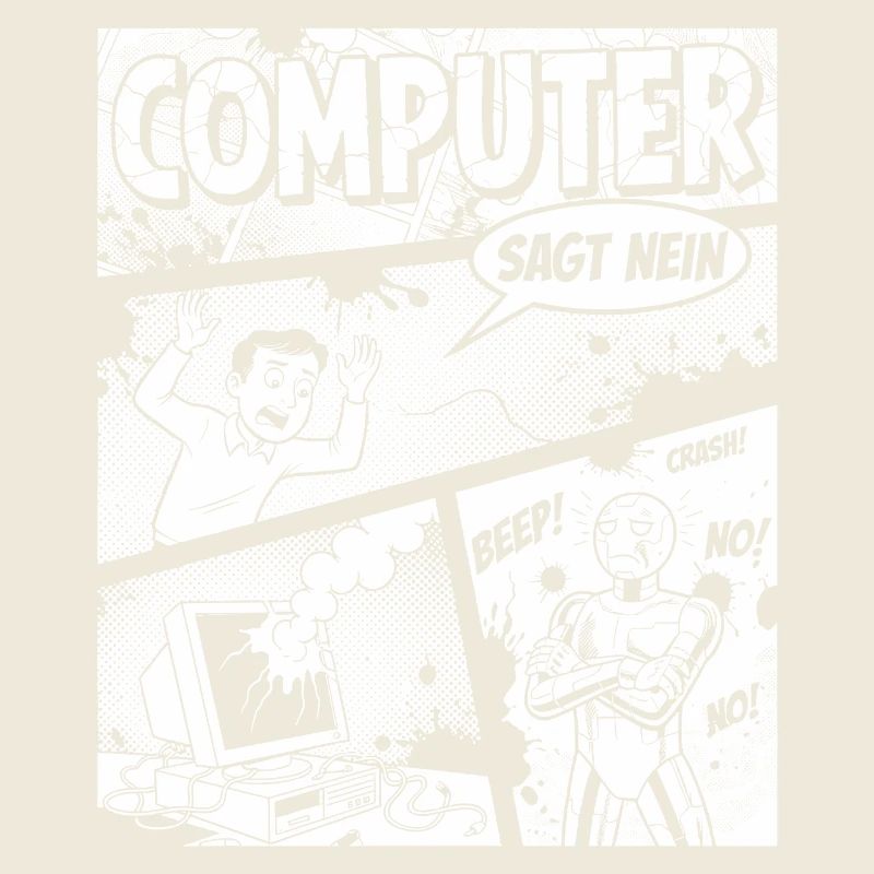 Retro Computer Comic Sagt Nein