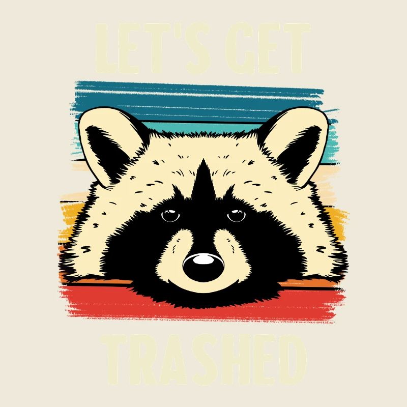 Rayures rétro raton laveur - Let’s Get Trashed