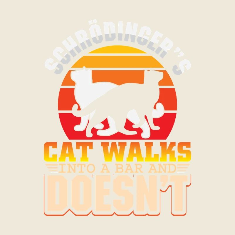 Le chat de Schrödinger Nerd Geek Physicien Science