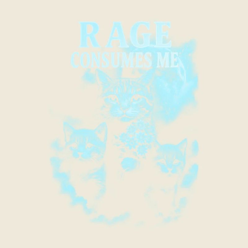 Rage Consumes Me Cat Art