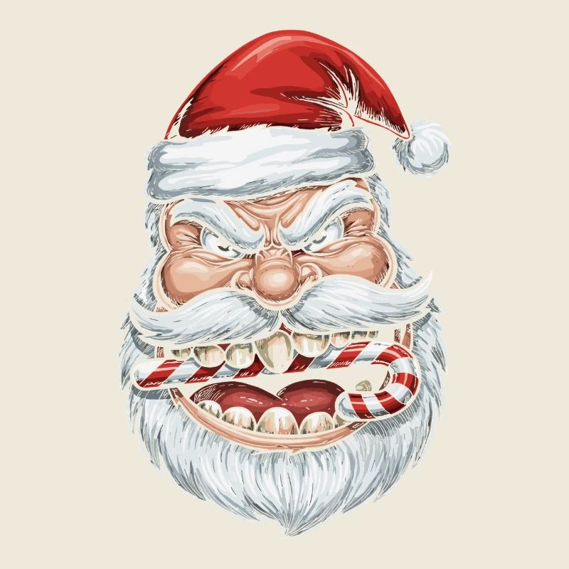 Wütend Lachender Weihnachtsmann