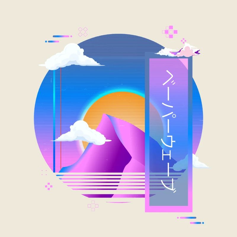 Vaporwave Pastel Goth Style Esthétique Mélange De Rétro