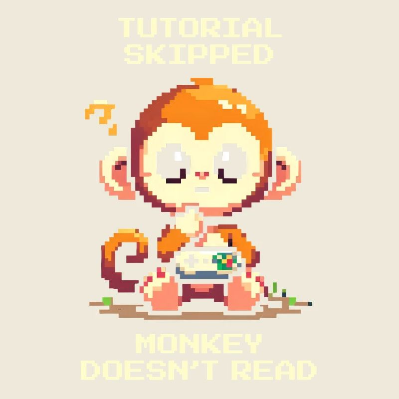 Tutorial geskippt – Affe liest nicht | Noob-Humor