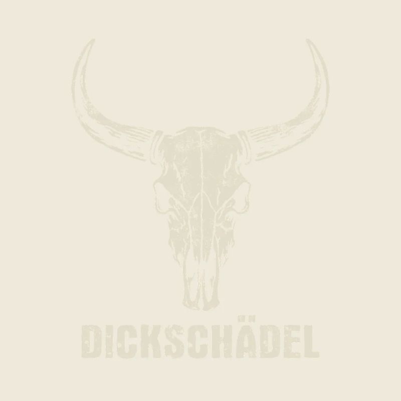 Stierkopf Schädel mit Hörnern - Dickschädel