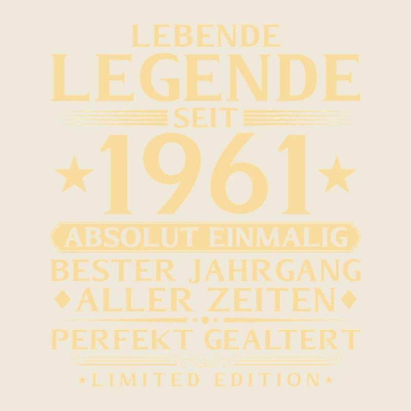 1961 Année de la Construction Légende 65ème Cadeau d’Anniversaire