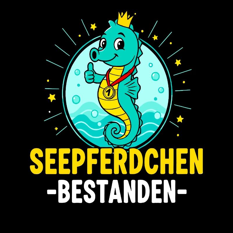 Seahorse passed swimming course child