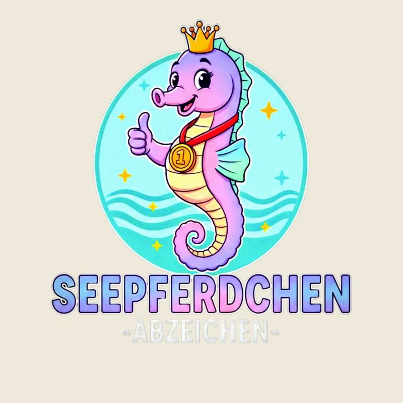 Seepferdchen Abzeichen mit Farbverlauf