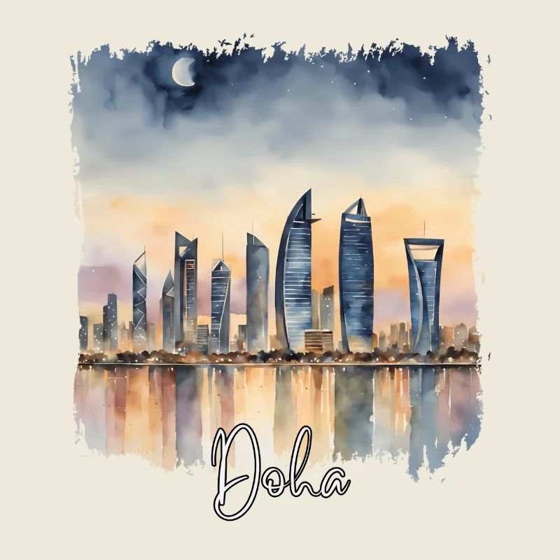 Doha Watercolor, Doha Qatar