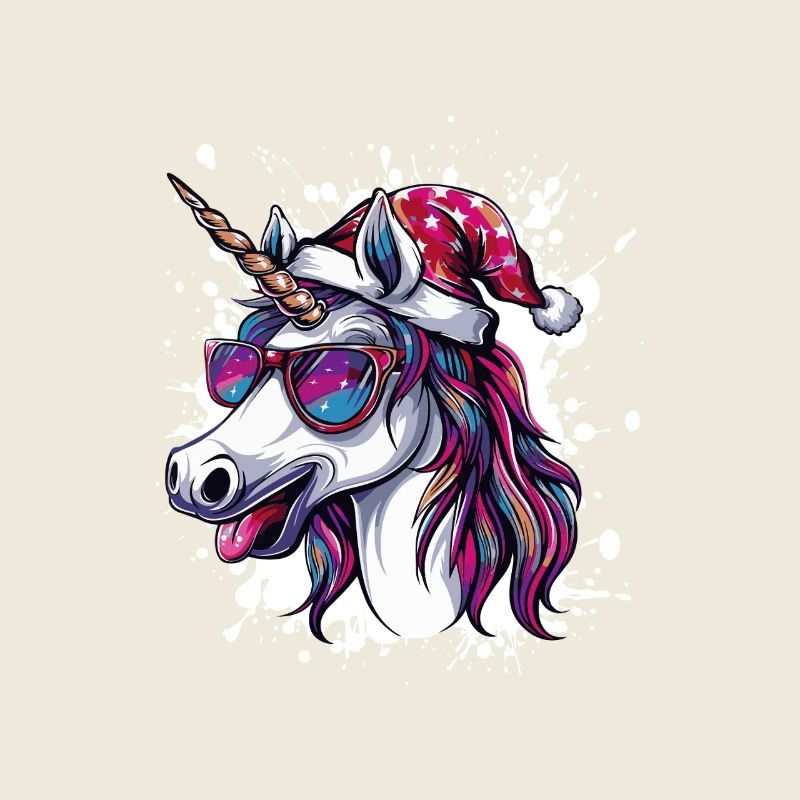 Licorne Noël drôle