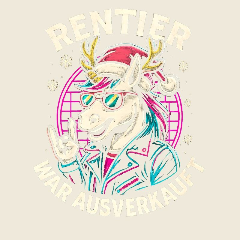 Weihnachten Spruch Humor Einhorn Lustig Rentier